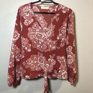 Long Sleeve Floral Blouse
